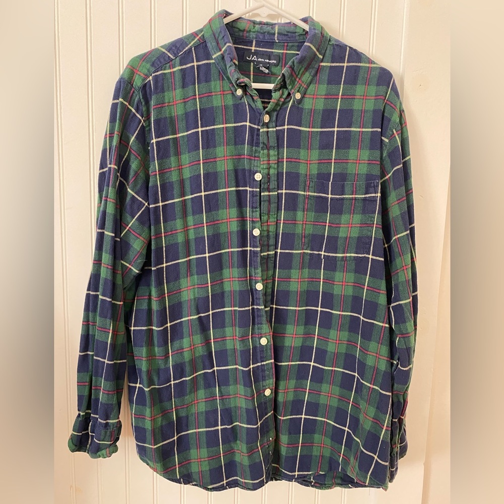 Green Flannel Plaid Shirt